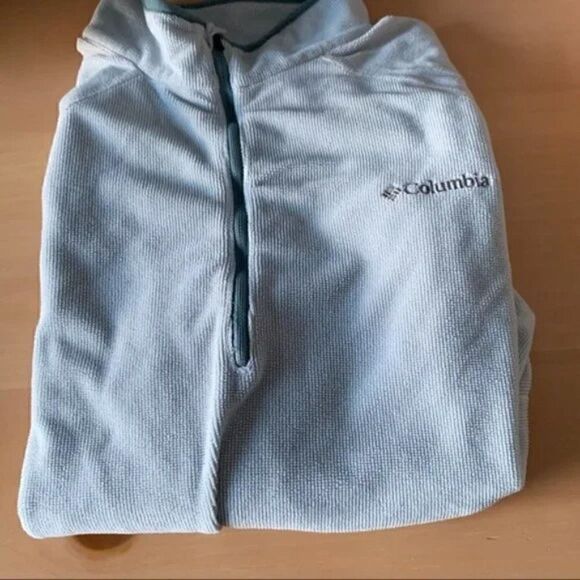 Columbia Men’s 1/4 zip Light Muted Green Omni-Wick Shirt size L - Picture 2 of 6